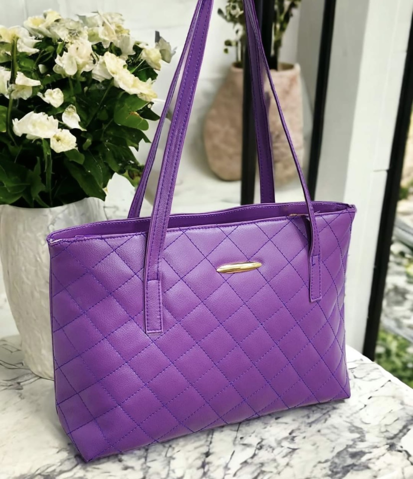 Criss Cross Tote Bag (Purple)